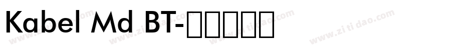 Kabel Md BT字体转换